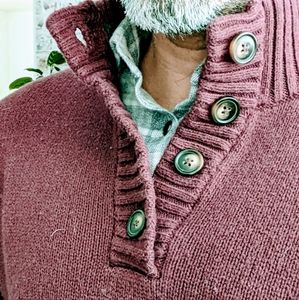 Old Navy pull over half button high collar sweater